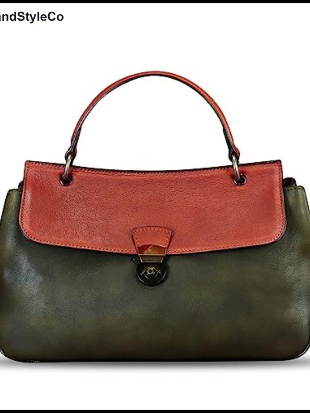 Genuine Leather Vintage Satchel Bag Women Handbag Crossbody Shoulder - Picture 1 of 6